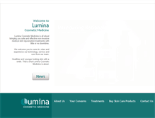 Tablet Screenshot of luminacosmetic.com.au